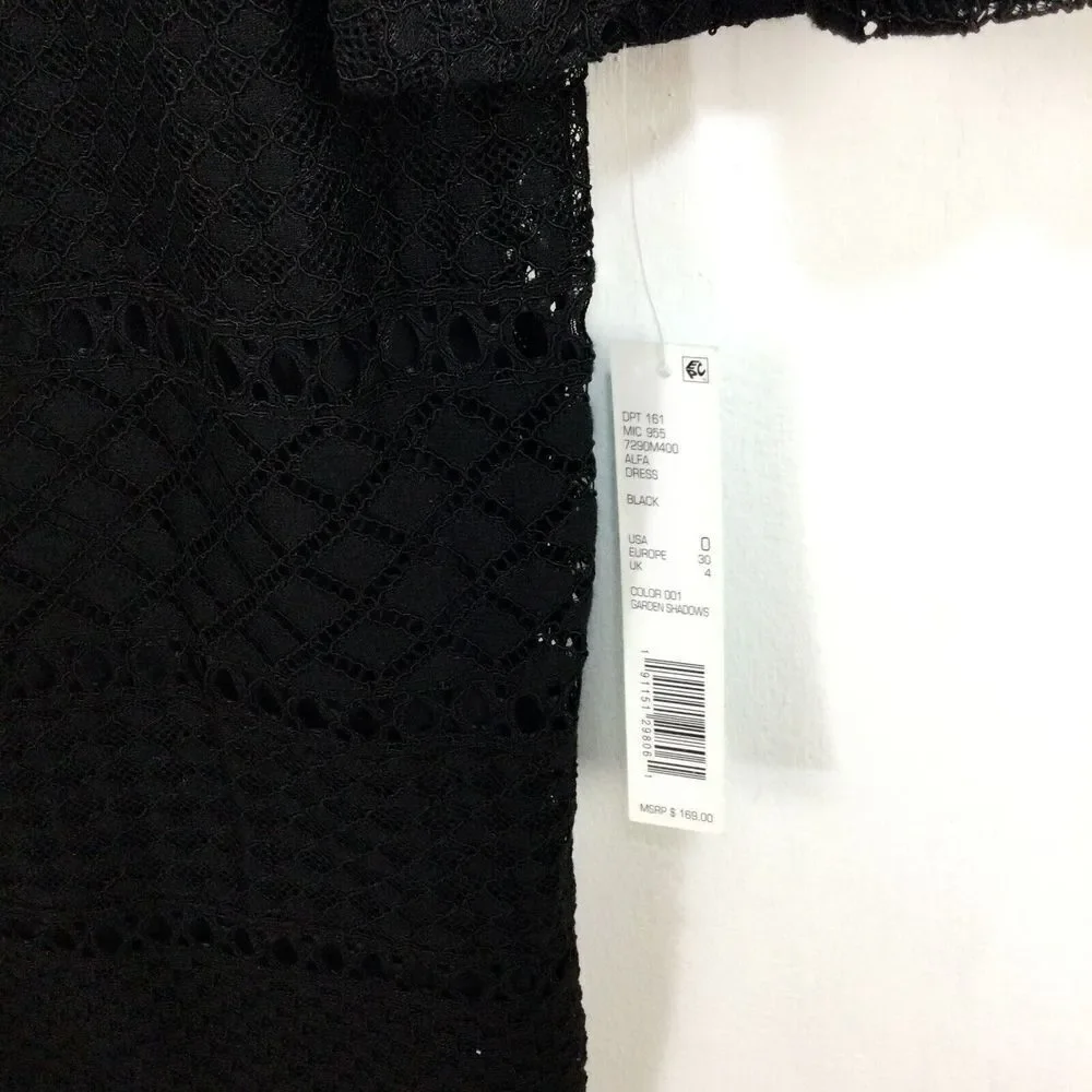 Antonio Melani Women Alfa Lace Bell Sleeve Cocktail Party Dress Black Size 0 NWT - Picture 4 of 11